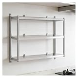 XILYZMO Mobiletto Portautensili Garage Armadio Portautensili, Acciaio Inox A Parete Armadio, Industriale Cucina Armadio Pensile per Garage Cantine(100x35x75cm)