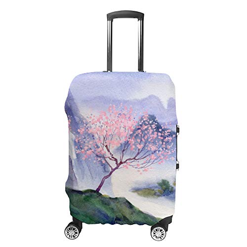 Housse de valise en fibre de polyester élastique lavable pour bagage de 45 à 81 cm