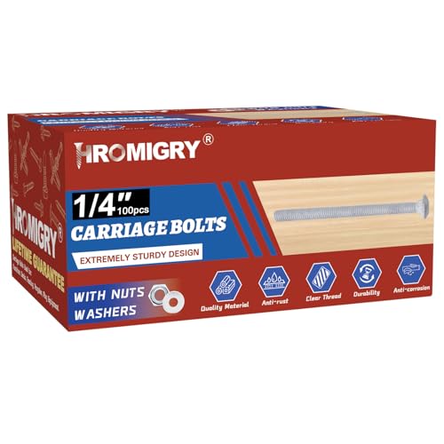 Tornillos de carro de 1/4 x 3 de alta resistencia con recubrimiento de zinc