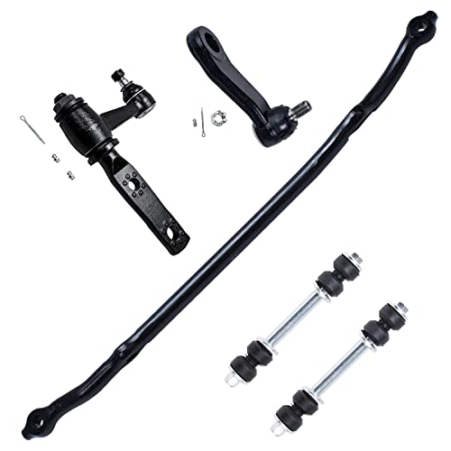 Image of Detroit Axle - 4WD Front End Suspension Kit for Ford F-150 Expedition F-250 Lincoln Navigator 2 Lower Control Arms 2 Sway Bars 1 Center Link 1 Idler Arm 1 Pitman Arm Replacement - 7pc Set