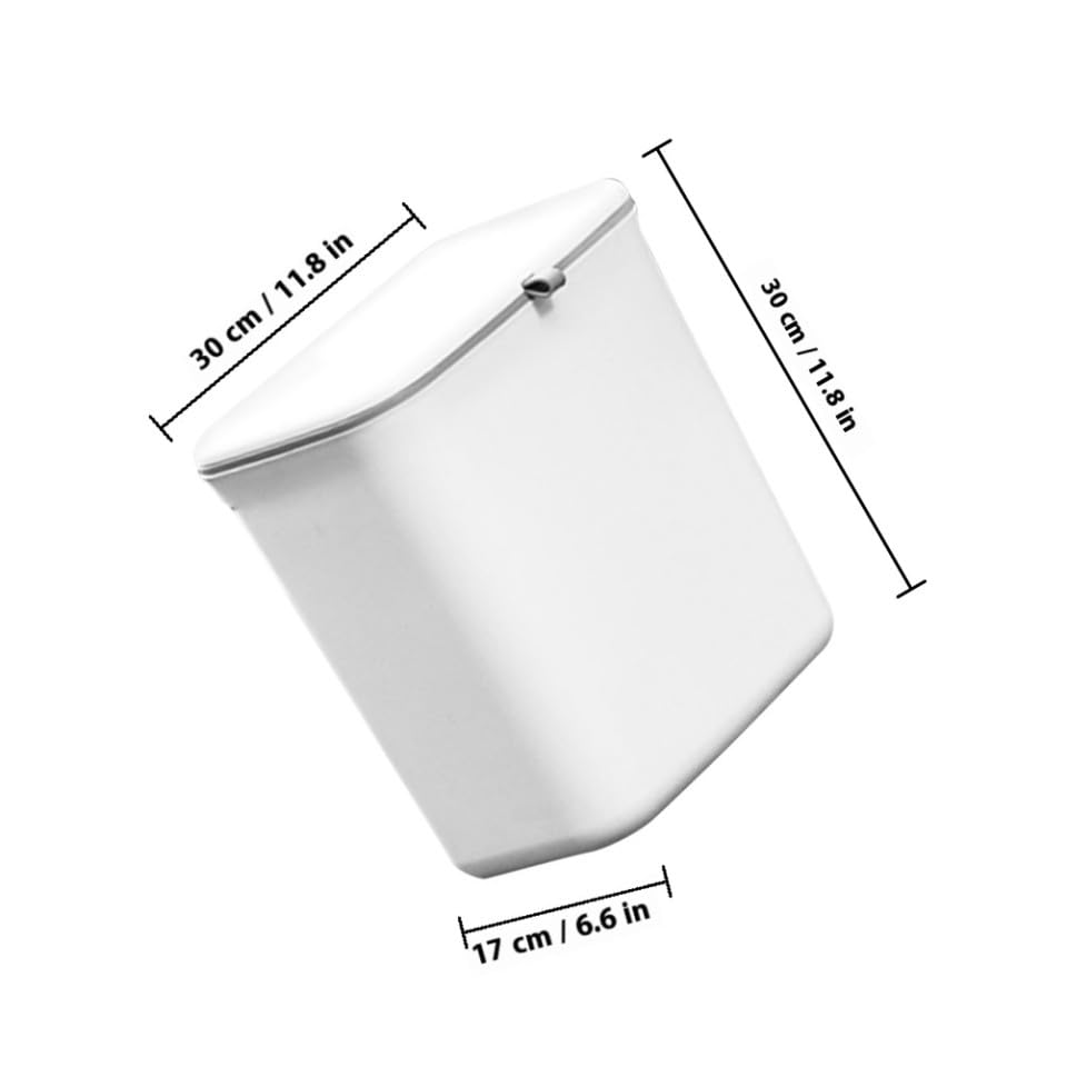 Caneca de basura doble con separación seca y húmeda blanca miniatura 2