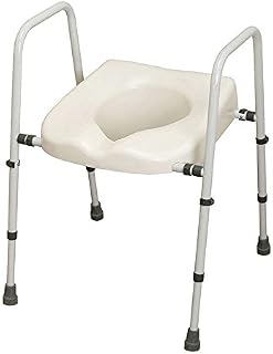 NRS Healthcare M66613 Mowbray Toilet Seat and Frame Lite - Width Adjustable - Flat Pack