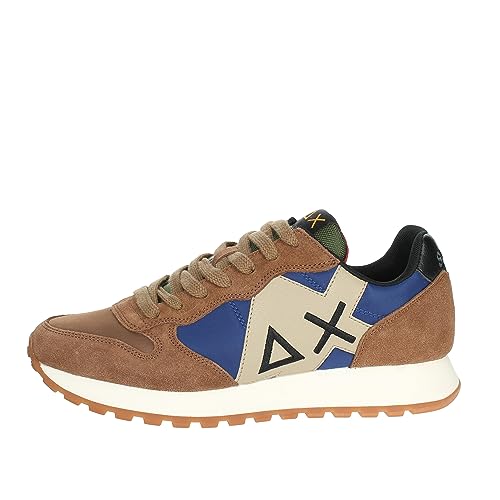 SUN68 Jaki Basic Baskets Homme en toile et daim bleu marine