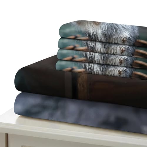 Linge de lit super doux léger motif 3D chien 135x200 - 7