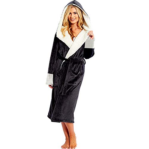 Robe de chambre longue pour mme avec ceinture souple pyjama set