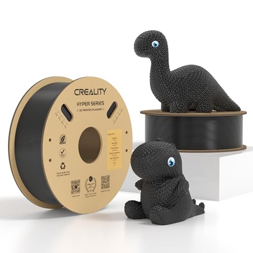 Creality Hyper PLA Filament Black 2KG, Up to 600mm/s High Speed 3D Printer Filament PLA, No-Tangling Stronger Toughness Fit Most 3D Printers