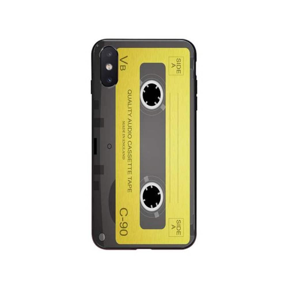 Stile retrò a nastro cassetta vintage per iPhone SE 6 6s 7 8 più xr xs