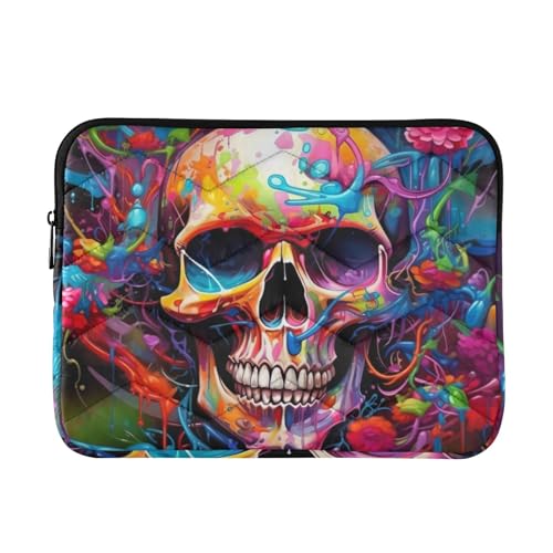 Funda para portátil 13-14 pulgadas impermeable con diseño de calavera
