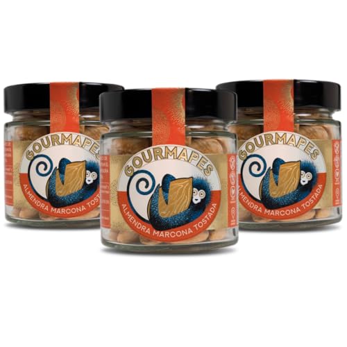 Pack Almendras Gourmet | 3x Almendra Marcona Tostada (90gr) | Sin gluten | Sin lactosa | Apto para Veganos | Origen España