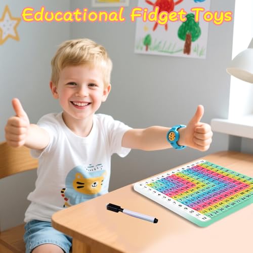 Yadishen 12X12 Rainbow Multiplication Table Chart for Kids, Educational Math Learning Tool