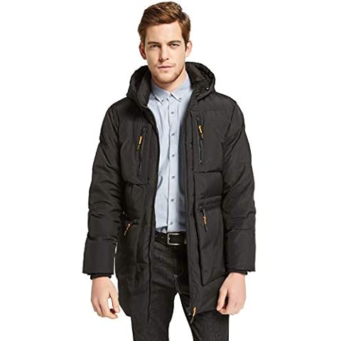Orolay Men's Thickened Hoodie Down Coat Warm Coat Insulated Winter Parka Black L Cover