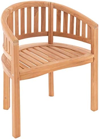 Divero erstklassiger Gartenstuhl Gartensessel Landhaus Teak Holz