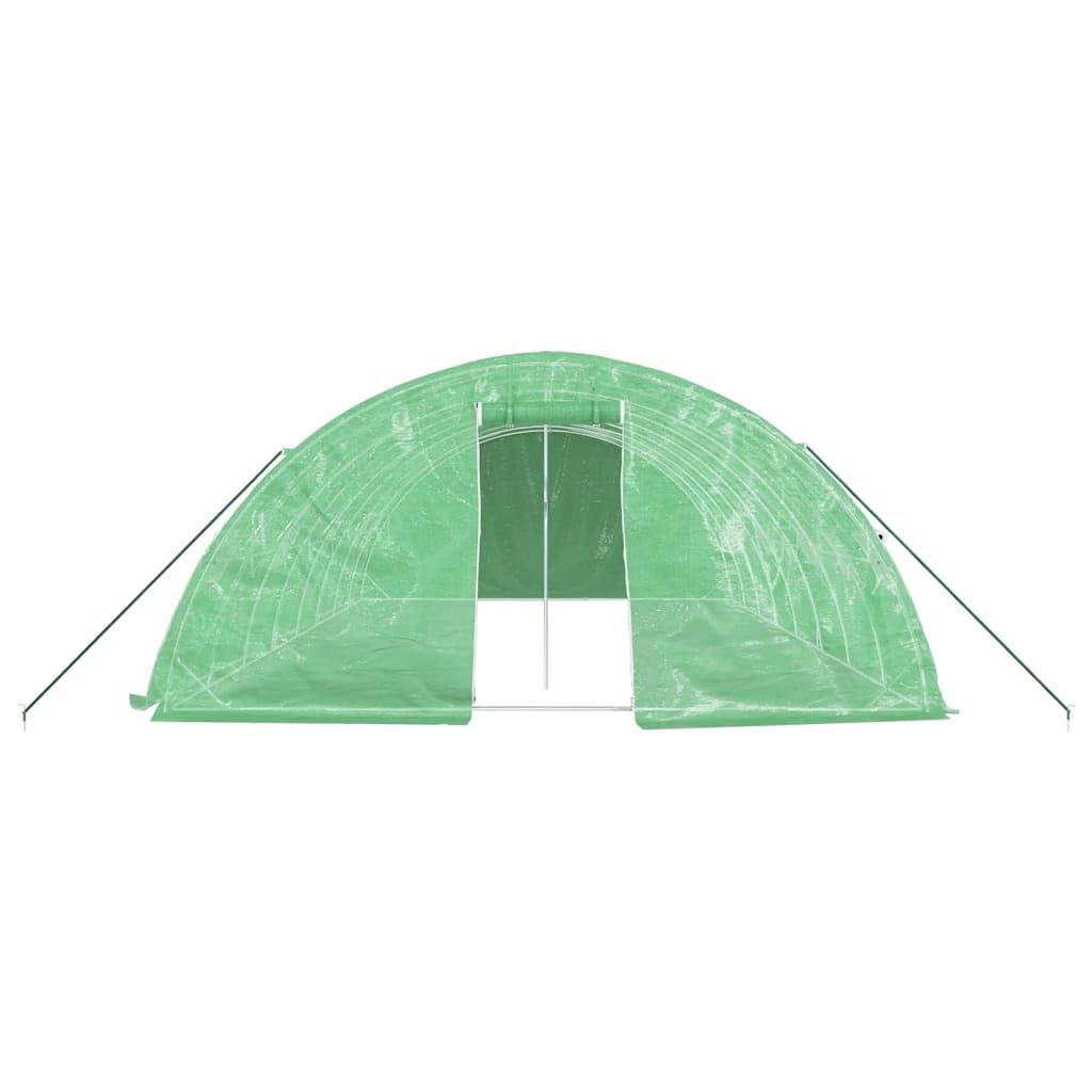 Tomostar Serre de Jardin Tunnel, Serre de Jardin avec Cadre en Acier Vert 40 m² 8x5x2,3 m