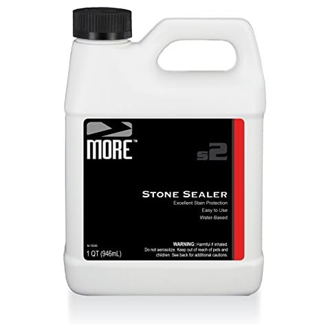More Stone Sealer for Granite, Marble, Concrete, Travertine, Quartzite and Grout - Waterproofs & Protects Countertops, Tiles, and Floors from Water and Oil-Based Stains - Indoor & Outdoor Use - 32oz Cover