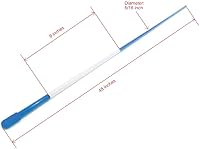 Vista 2 de The ROP Shop Paquete de 20 marcadores de entrada de 48 pulgadas de largo y 516 pulgadas de diámetro, color azul con cinta reflectante