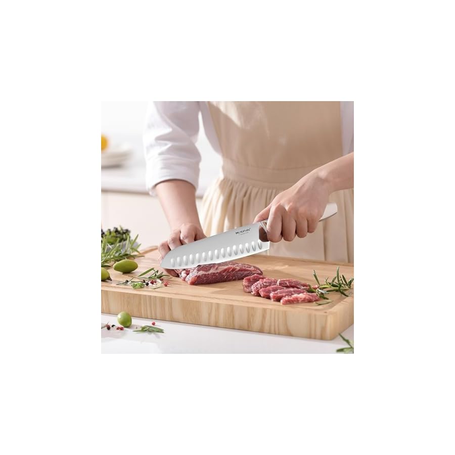Musifan 5-Piece Chef Knife Set, Professional Ultra Sharp Kitchen Knives For Cooking High Carbon Stainless Steel, With Ergonomic Handle Design (five)