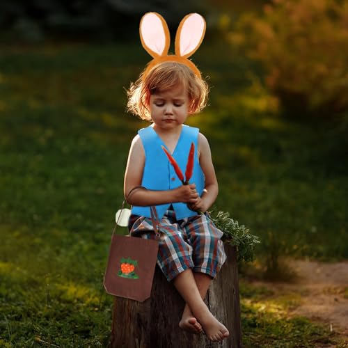 Disfraz infantil conejo 4 piezas con orejas y chaleco miniatura 6