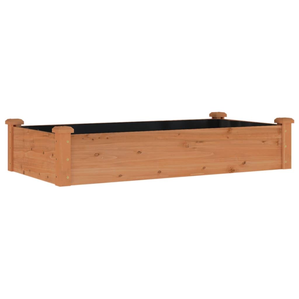 B&Q -  Garden Raised Bed With Liner Brown 120X60X25 Cm Solid Wood Fir