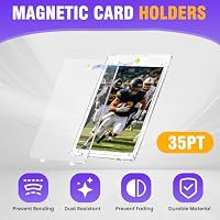 BURVAGY 200ct 35pt Magnetic Card Holder Case Sleeves One Touch Card Holders — image 4