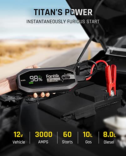 FANTTIK T8 MAX 3000 Amp Jump Starter and Fanttik T8 MAX Portable EVA Protection Case