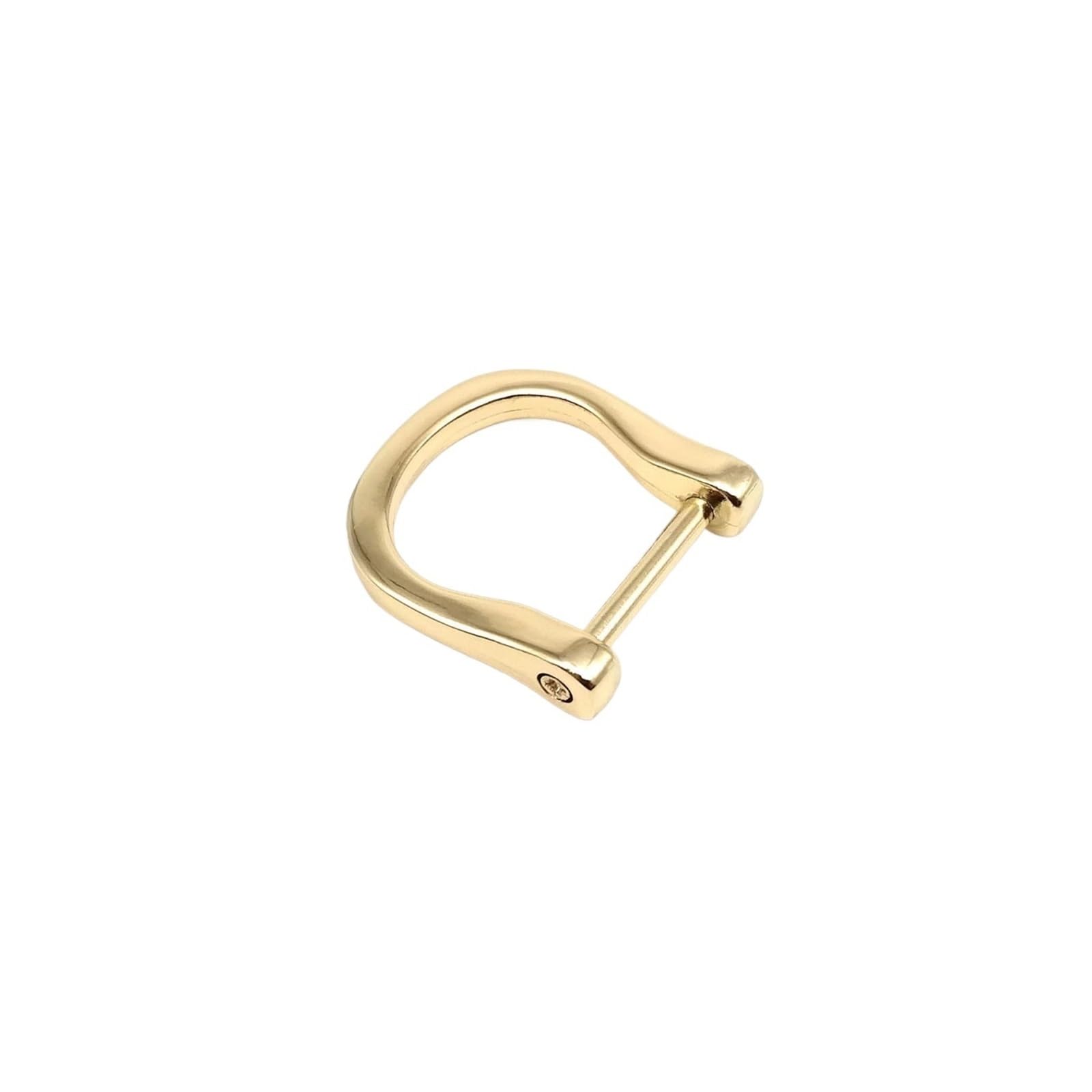 HYQOUKLR Detachable Open Removable Shackle Screw, 5pcs Zinc Alloy Electroplating D Ring Buckle Multicolor Two Sizes(A 18mm Light Golden)