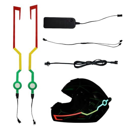 Luci LED per Casco Moto,Striscia Segnaletica per Caschi | Striscia LED con 3 Modalità Decorativa per Donne Uomini Adulti in Bicicletta e Motociclo