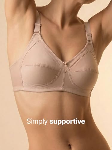 Image of INKURV Full Coverage Cotton Bra for Heavy Bust| Minimizer Bra for Women| Anti-Sagging Breast Lift Up| Non-Wired| Non-Padded Daily Use Bra for Ladies