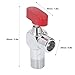 Angle Stop Valve Sturdy Copper Material, Large Water, Modern Design for Kitchen Bathroom, Installation without Professional Tools (Red)