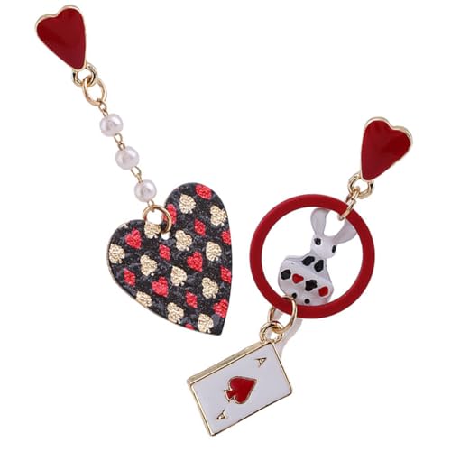 COHEALI S925�V���o�[�j�[�h���g�����v�C�������O�ƃn�[�g�^�C�������O 1�y�A ���f�B�[�X�t�@�b�V���������� �o�����^�C������풅�p������