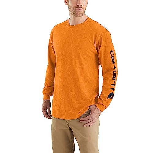 Image of Carhartt Men's Dearborn Loose Long-Sleeve Logo T-Shirt Closeout