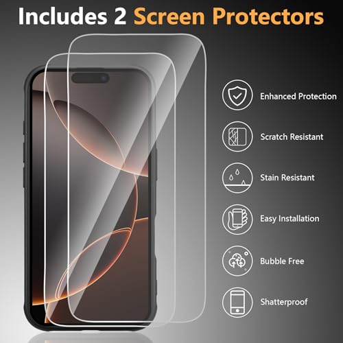 Coque iPhone 16 Pro Magsafe antichoc fleur rose et protection écran - 3