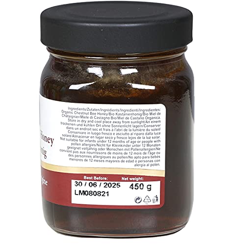 450 g Bio Rauwe Kastanjebloesem en Honingdauw bijen honing - Image 3