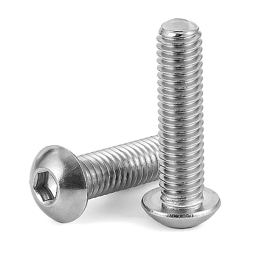 Mewudecor BHSS51618.34-20 5/16-18 X 3/4 Inch Button Head Socket Cap Screws, 304 Stainless Steel 18-8 thumb #6