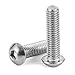 MewuDecor M6-1.0 x 20mm Button Head Socket Cap Screws Bolts, Stainless Steel 18-8 (304), Bright Finish, Fully Threaded, Allen Socket Drive, 25 PCS