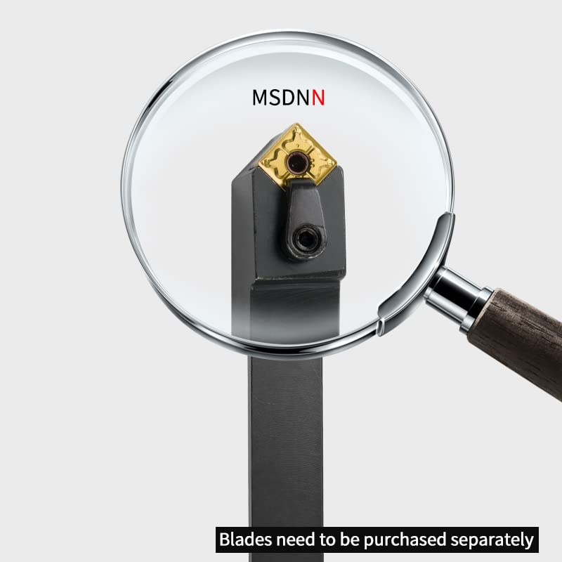 1pc MSDNN2020K12 MSDNN1616H12 MSDNN2525M12 External Turning Tool Holder SNMG12 Carbide Inserts MSDNN Lathe Cutting Machine Tools Set(No Insert)(MSDNN2525M12)