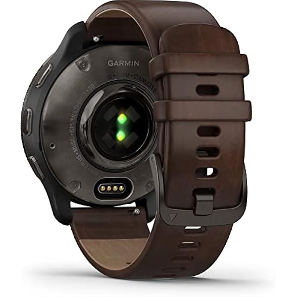 Venu® 2 Plus Lunetta Slate Stainless Steel con cassa Black e cinturino Brown Leather