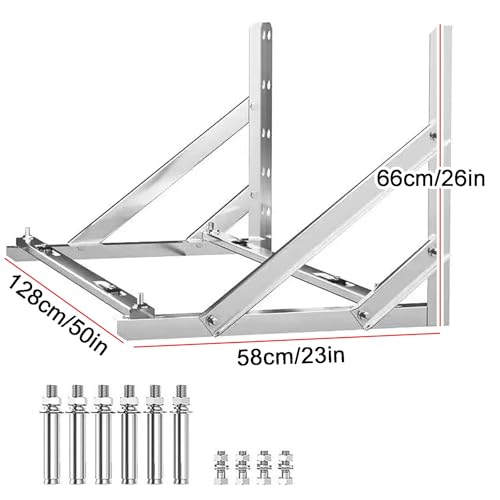 Support de climatiseur mural inox premium à double traverse de charge 450kg - 2