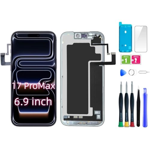Écran iPhone 17 Pro Max LCD 6,9 pouces avec numériseur et outils pour modèles A3525 A3526