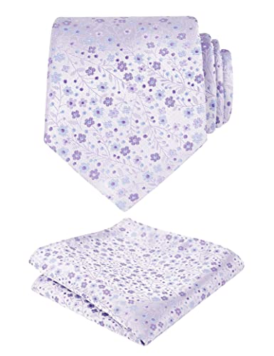 Image of Alizeal Mens 3 Pcs Long Sleeve Shirts Set | Pocket Square Necktie Perfect for Weddings Business Daily Wear