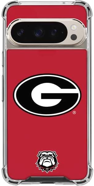 Skinit Clear Phone Case Compatible with Google Pixel 9/9 Pro - Officially Licensed University of Georgia Bulldogs Logo Design