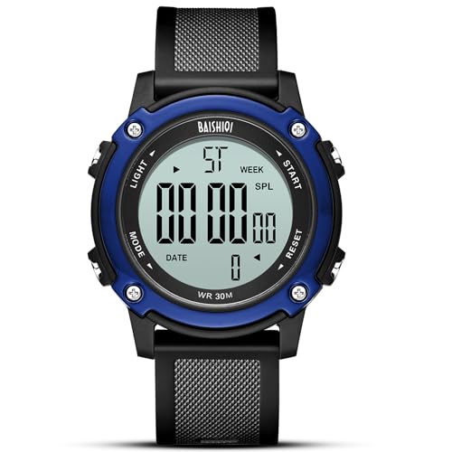 BAISHIOI Reloj Hombre Digital Relojes Militares Deportivos Impermeable Relojes de Pulsera para Hombres con Hora/Fecha/RetroiluminacióN/CronóMetro (Blue) BAISHIOI Reloj Hombre Digital Relojes Militares Deportivos Impermeable Relojes de Pulsera para Hombres con Hora/Fecha/RetroiluminacióN/CronóMetro (Blue)