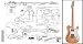 Plan of Fender Telecaster Thinline Electric Guitar - Full Scale Print