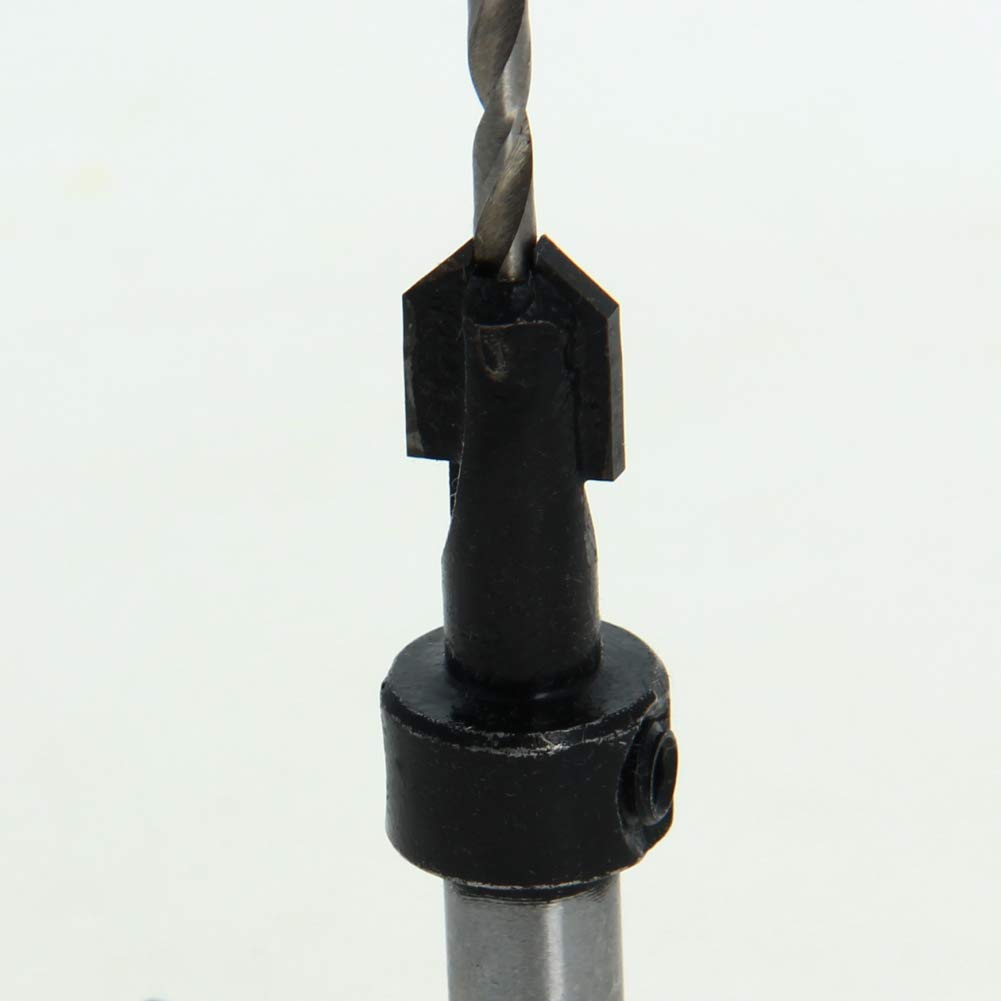 Auniwaig 3x10mm Countersink Drill Bit Punch Tool with Hex Wrench Counter Sinker Drill Bit for Wood Woodworking Cemented Carbide Carpentry Bit 1pcs