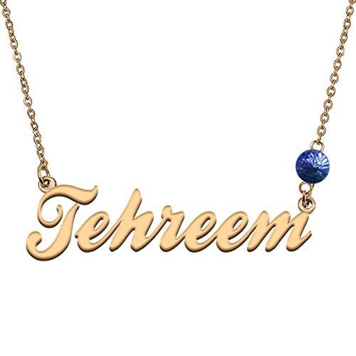 HUAN XUN Custom Choker Birthstone Tehreem Name Necklace Best