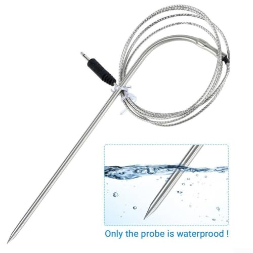 HEBEOT 3-teiliger Ersatz für Grillthermometer-Sonde, für Grillthermometer, Ersatzsonde, Sensorsonde, Länge 130 cm.