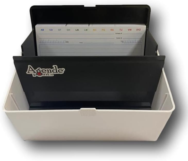 Schedario A7 Herlitz In Plastica Trasparente - Per 300 Schede, Organizzazione Ufficio