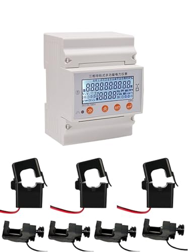 Compteur d'énergie triphasé DIN 100A avec communication RS485 Modbus