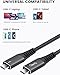 jiasnmo Thunderbolt 4 Cable, 3.3FT USB4 Certified USB-C to USB C Cable - 8K Display/40Gbps/240W Charging Cord for iPhone 16, MacBook, Monitor, Hub, Docking Station