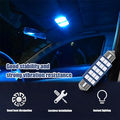 4PCS 578 LED Bulbos Blancos 6000K Luz Interior de Auto miniatura 5