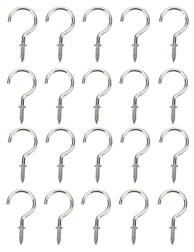 Preisvergleich Produktbild euhuton 20 3 cm Metall schraubbaren Deckenleuchte Haken Cup Haken-Halterung, silber